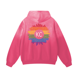 KC Gay Pride Heavyweight Sunfade Oversized Hoodie