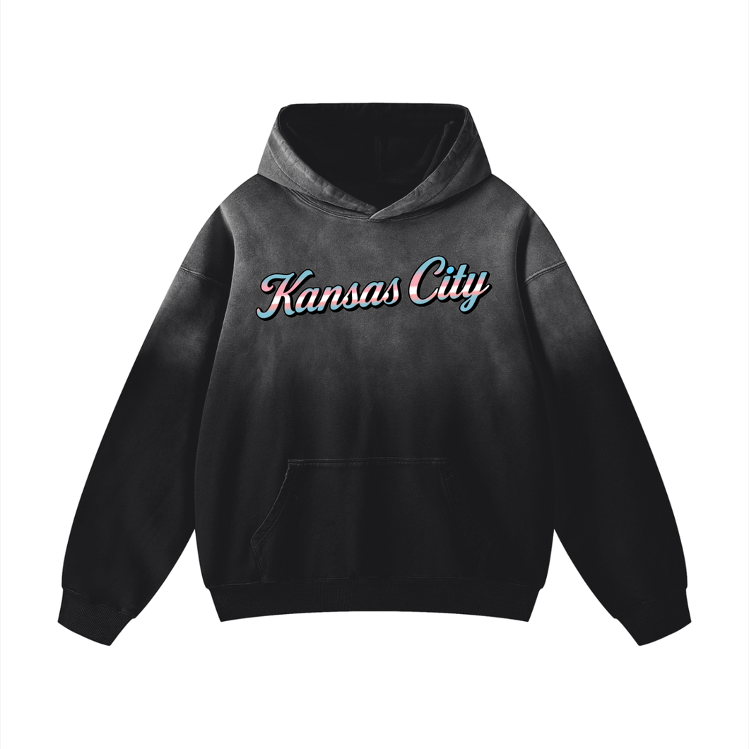 Trans Pride Heavyweight Sunfade Oversized Hoodie