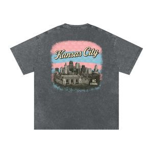Trans Pride Acid Wash Oversize T-Shirt - 250 GSM