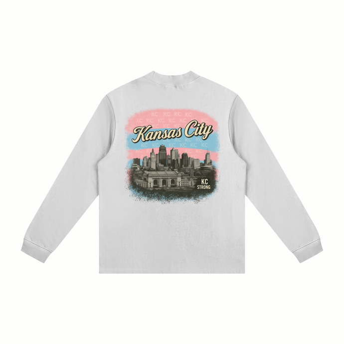 Trans Pride Essential Non-Shrink Mock Neck Sweatshirt