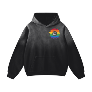 KC Gay Pride Heavyweight Sunfade Oversized Hoodie