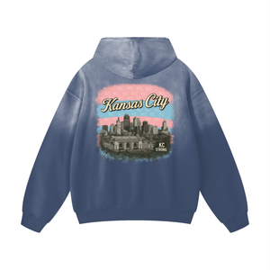 Trans Pride Heavyweight Sunfade Oversized Hoodie